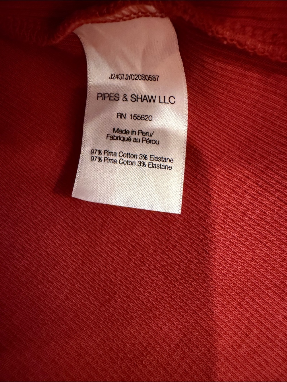 VERONICA BEARD pruitt tee in brick red - Picture 4 of 5